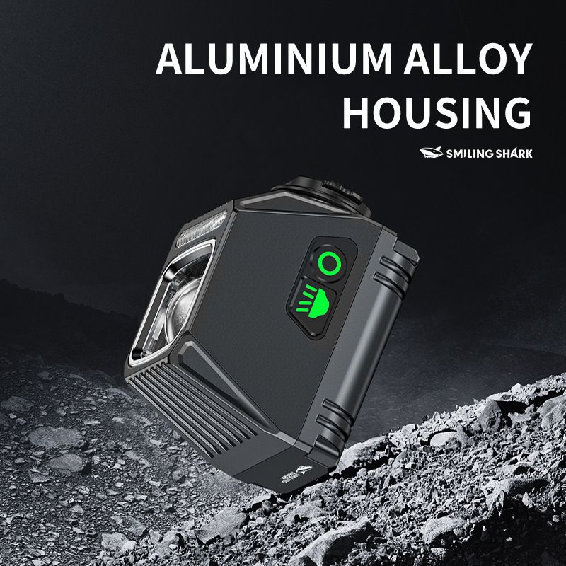 SMILING SHARK EVO1700 LED cyklistické svetlo USB-C dobíjacie hliníková zliatina viaceré režimy osvetlenia