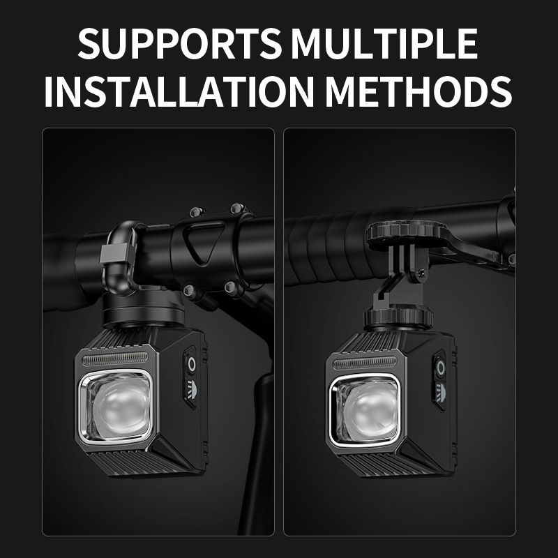 SMILING SHARK EVO1700 LED cyklistické svetlo USB-C dobíjacie hliníková zliatina viaceré režimy osvetlenia