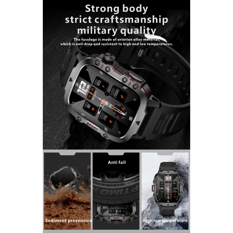 QX11 Smart Watch pre mužov, IP68 5ATM Outdoorové Športové Pánske Hodinky s Bluetooth Volaním Fitness Tracker