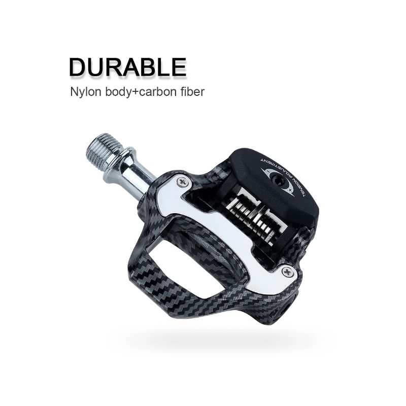 RACEWORK cestný bicyklový pedál ultra ľahké ložiská vzor z uhlíkových vlákien samosvorné profesionálne pedále