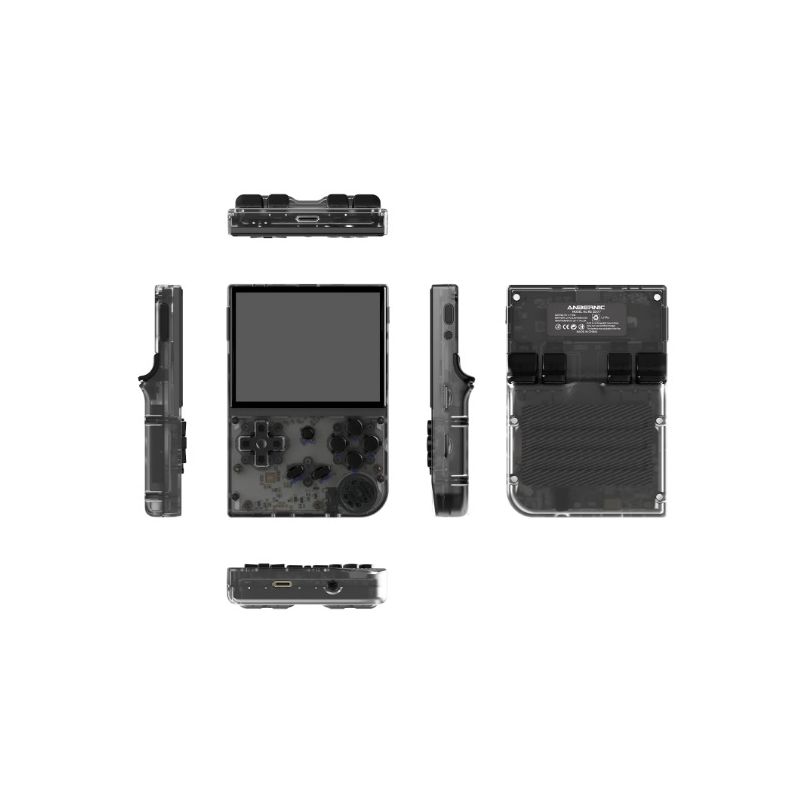 ANBERNIC RG35XX Retro prenosná hra žiarivá IPS obrazovka podpora PSP štýlový dizajn šedá fialová biela