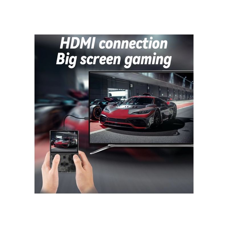 ANBERNIC RG35XX Retro prenosná hra žiarivá IPS obrazovka podpora PSP štýlový dizajn šedá fialová biela