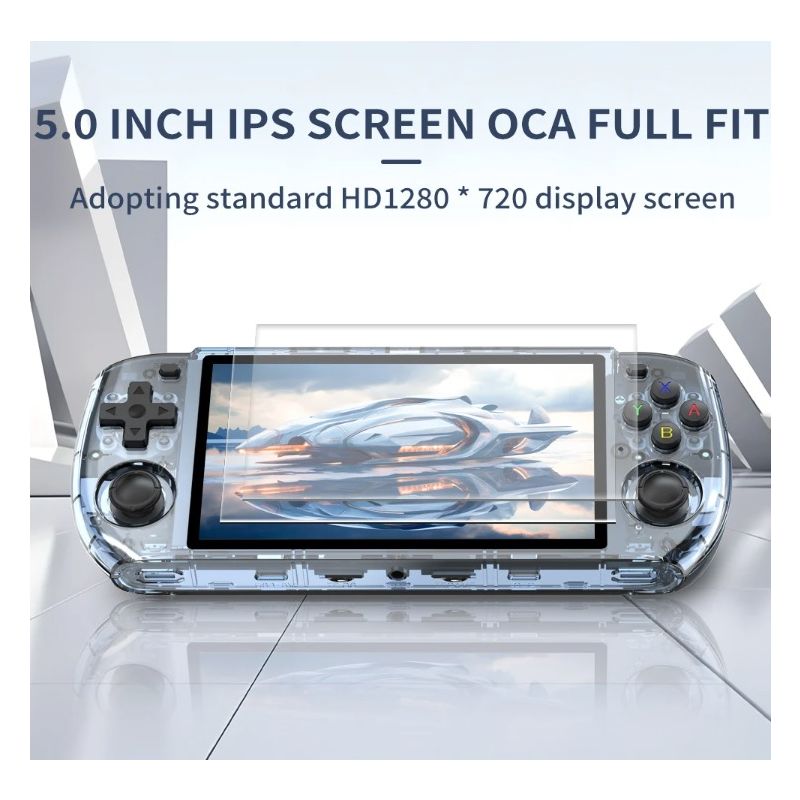 POWKIDDY RGB10 MAX3 Retro vrecková konzola s 5-palcovou IPS obrazovkou pre nostalgické hranie hráči