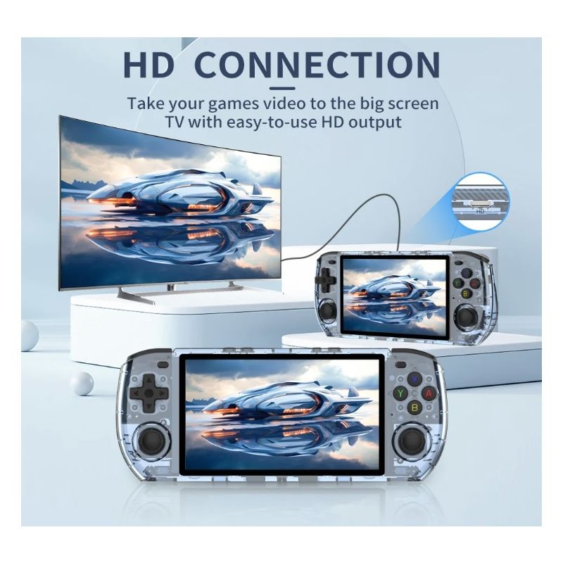 POWKIDDY RGB10 MAX3 Retro vrecková konzola s 5-palcovou IPS obrazovkou pre nostalgické hranie hráči