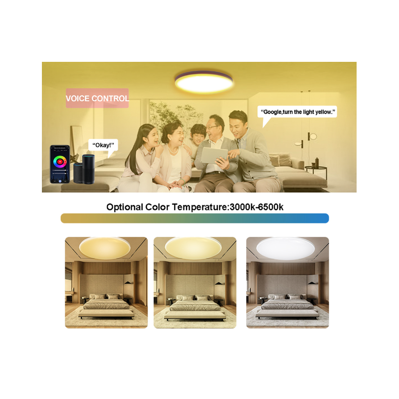 Moderné 24W Tuya Zigbee Inteligentné stropné svietidlo Wifi RGBCW pre Inteligentnú domácnosť s Alexa