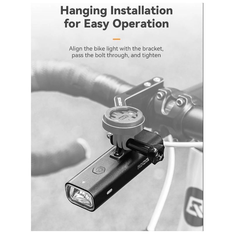 ROCKBROS RHL-1000LUMEN LED predné svetlo na bicykel dažďuvzdorné vysoká svietivosť 1000 lúmenov hliníková zliatina