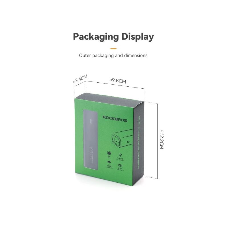 ROCKBROS RHL-1000LUMEN LED predné svetlo na bicykel dažďuvzdorné vysoká svietivosť 1000 lúmenov hliníková zliatina