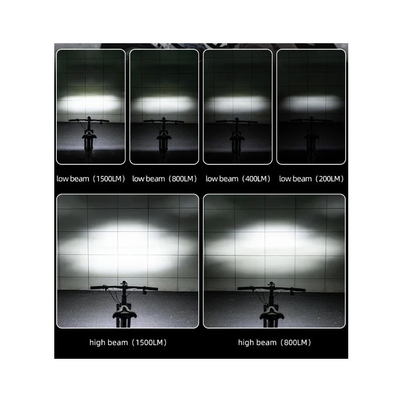 Svetlo na bicykel ROCKBROS RHL3000 3000 lúmenov predné svetlo vodotesné s 10000 mAh LED pre MTB a cyklistiku