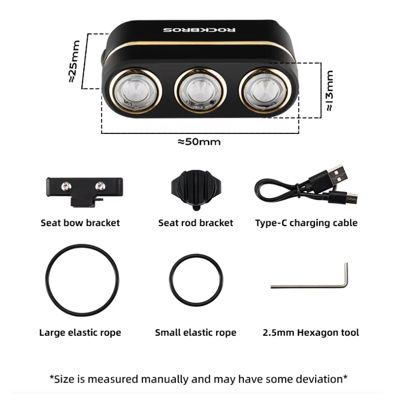 ROCKBROS Inteligentné zadné svetlo na bicykel IP64, brzdový senzor, Type-C, bezpečnosť na bicykli!