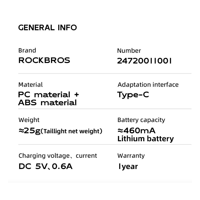 ROCKBROS Inteligentné zadné svetlo na bicykel IP64, brzdový senzor, Type-C, bezpečnosť na bicykli!
