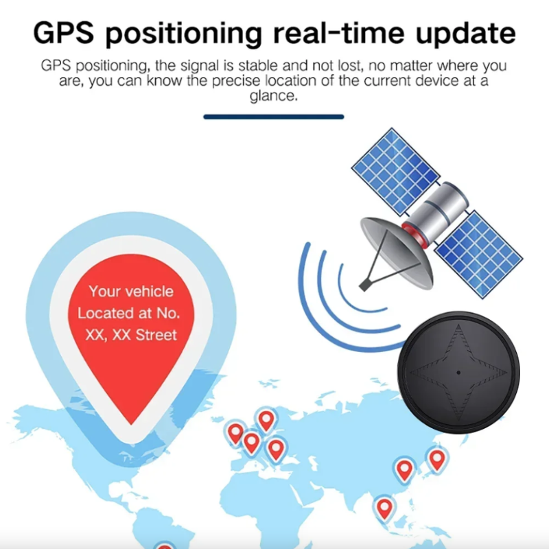 Mini GPS Tracker s Silným Magnetickým Úchytom Sledovanie v Reálnom Čase Dlhá Životnosť Batérie Pre Auto a Motocykel