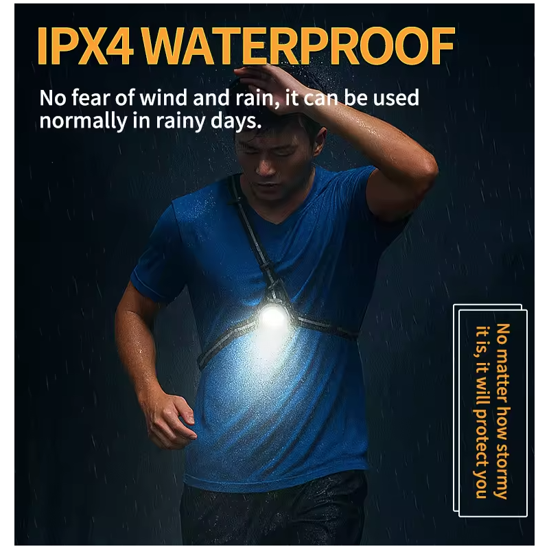 LED Hrudníkové Svetlo na Beh: Ultra Jasné, 500lm, Vodotesné & 90° Nastaviteľné pre Bezpečnosť