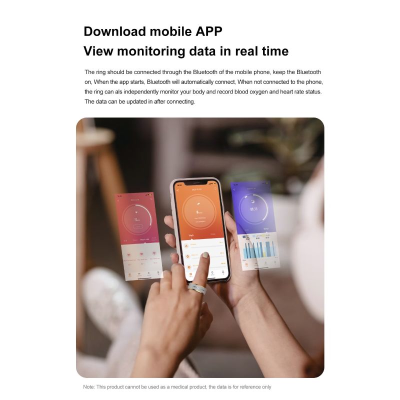 Multifunkčný inteligentný prsteň pre pokročilé monitorovanie zdravia a analýzu spánku ideálny pre fitness nadšencov