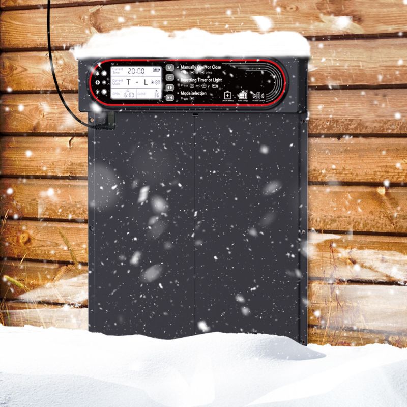 Solárne dvierka pre kurčatá s USB nabíjaním a svetelným senzorom pre ekologické riadenie hydiny