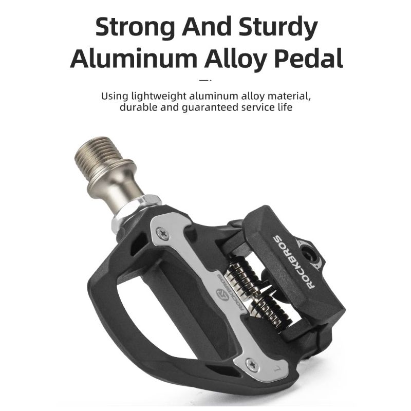 ROCKBROS SPD-SL ultralight pedále pre cestné bicykle z hliníkovej zliatiny pre cyklistickú efektivitu a stabilitu