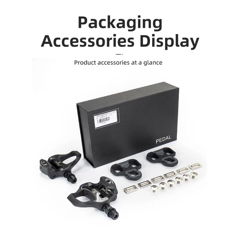 ROCKBROS SPD-SL ultralight pedále pre cestné bicykle z hliníkovej zliatiny pre cyklistickú efektivitu a stabilitu