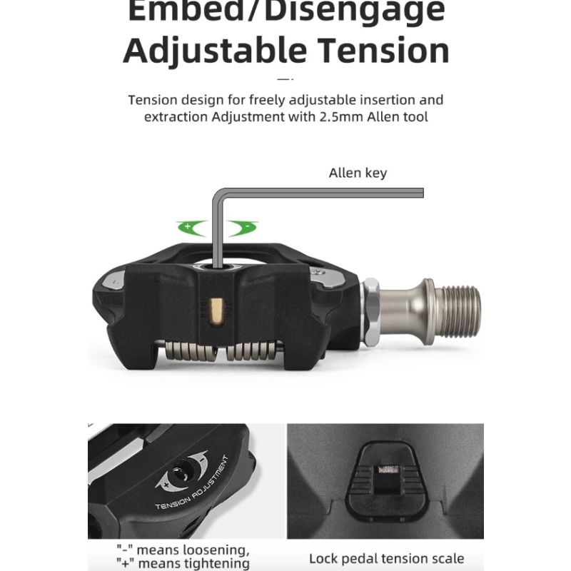 ROCKBROS SPD-SL ultralight pedále pre cestné bicykle z hliníkovej zliatiny pre cyklistickú efektivitu a stabilitu