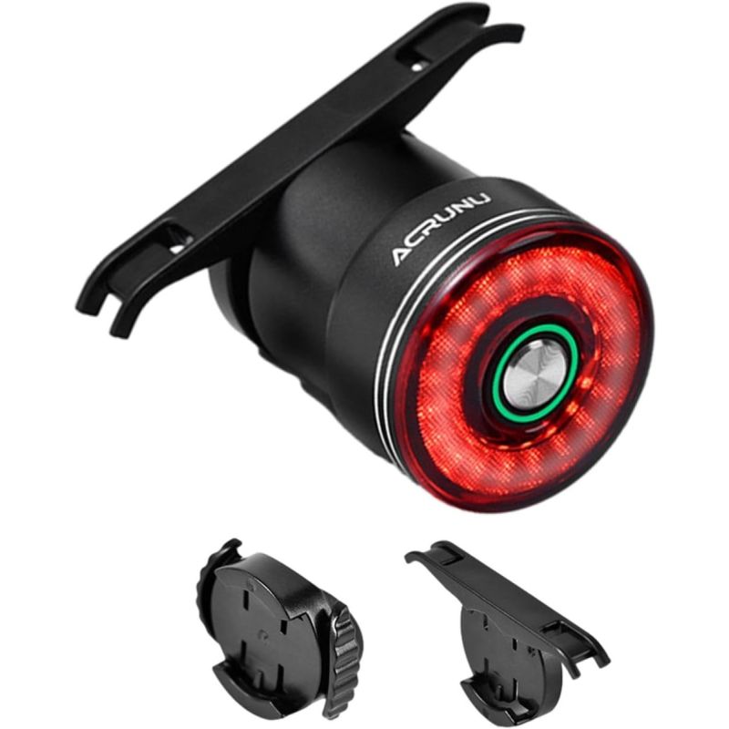 Smart Bike Tail Light Brake Induction Bicycle Tail Light Bike Seatpost Saddle Rear Light Waterproof USB Charging Cycling Taillight