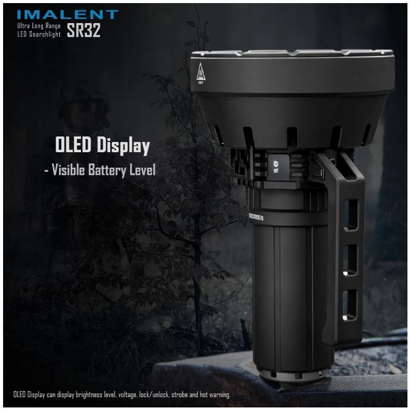 IMALENT SR32 výkonná baterka s 120000 lumenov pre vonkajšie osvetlenie a núdzový nástroj dosah 2080 metrov