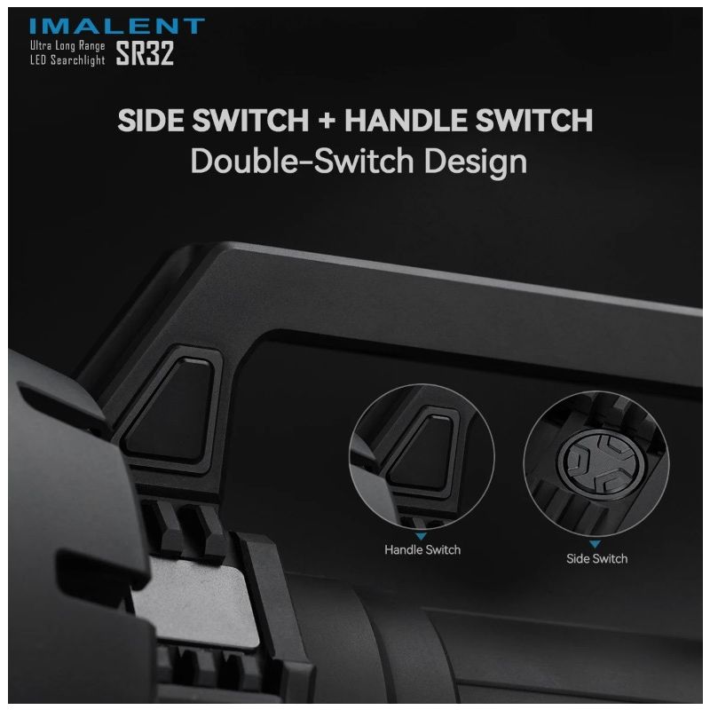 IMALENT SR32 výkonná baterka s 120000 lumenov pre vonkajšie osvetlenie a núdzový nástroj dosah 2080 metrov