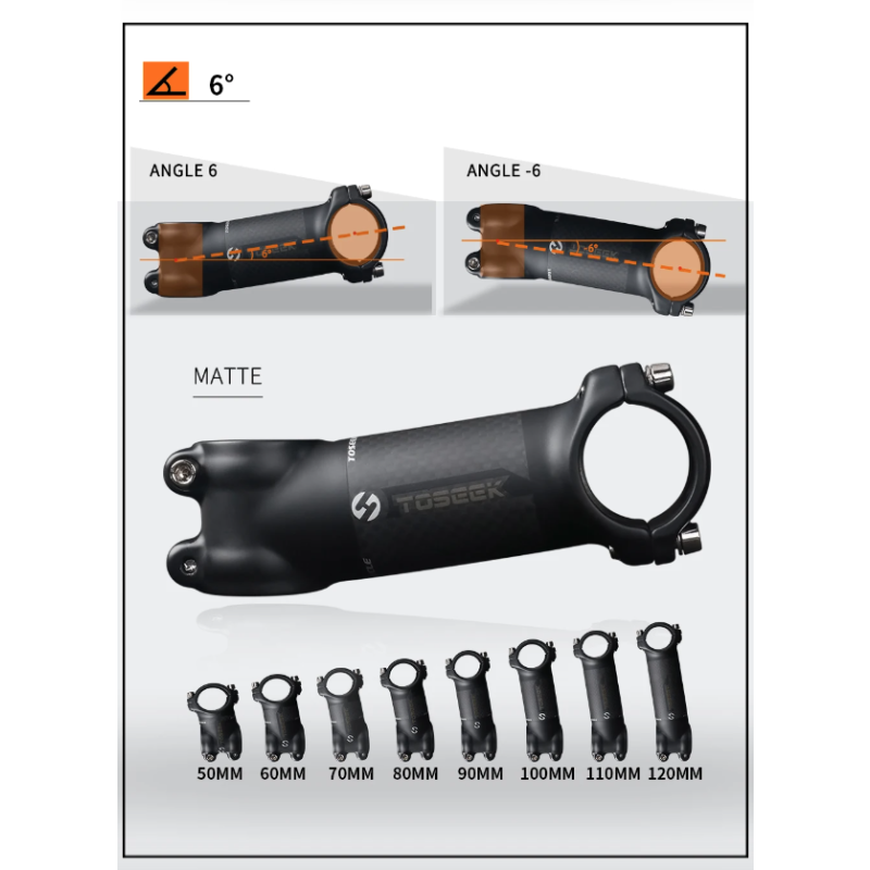 TOSEEK MTB predstavec 28,6-31,8 mm pre cyklistických nadšencov ľahký hliník a uhlík rôzne dĺžky a uhol