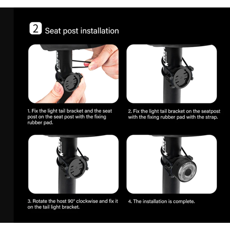 TOWILD TL03Pro LED zadné svetlo na bicykel s inteligentným brzdovým senzorom bezpečnostné cyklistické doplnky