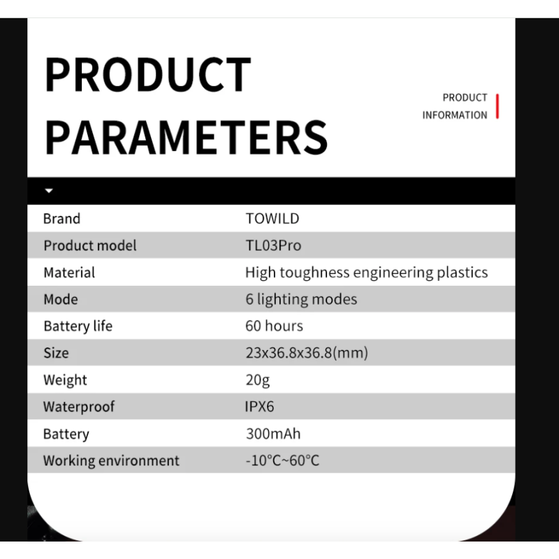 TOWILD TL03Pro LED zadné svetlo na bicykel s inteligentným brzdovým senzorom bezpečnostné cyklistické doplnky