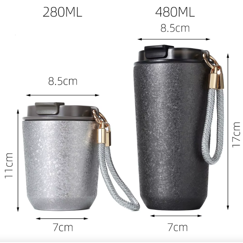 Luxusná Titánová Kávová Šálka: Izolovaná, Nepriepustná pre Cestovanie & Outdoor!