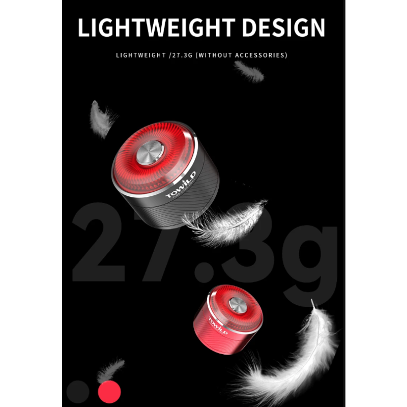 TOWILD TL05 LED cyklistické svetlo s inteligentným snímaním bŕzd USB nabíjanie IPX6 vodotesné pre bezpečnosť