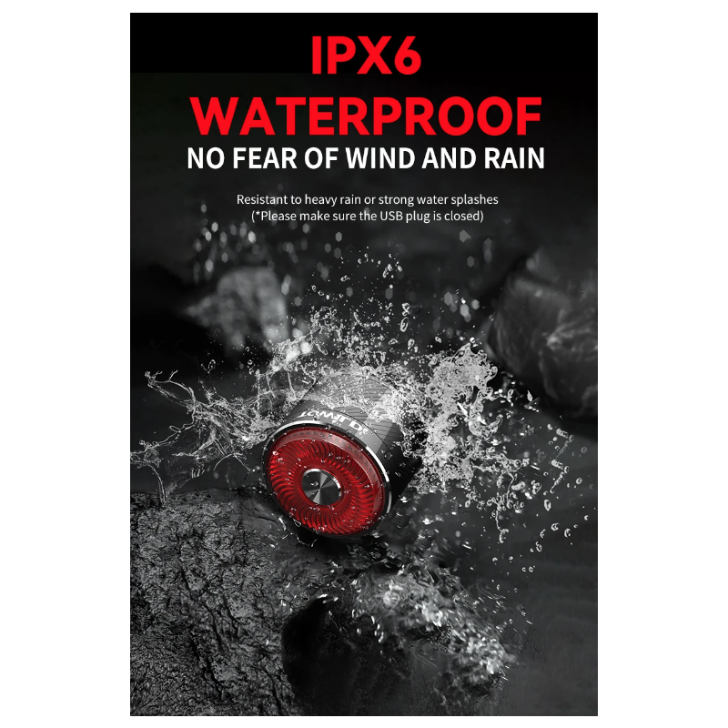 TOWILD TL05 LED cyklistické svetlo s inteligentným snímaním bŕzd USB nabíjanie IPX6 vodotesné pre bezpečnosť