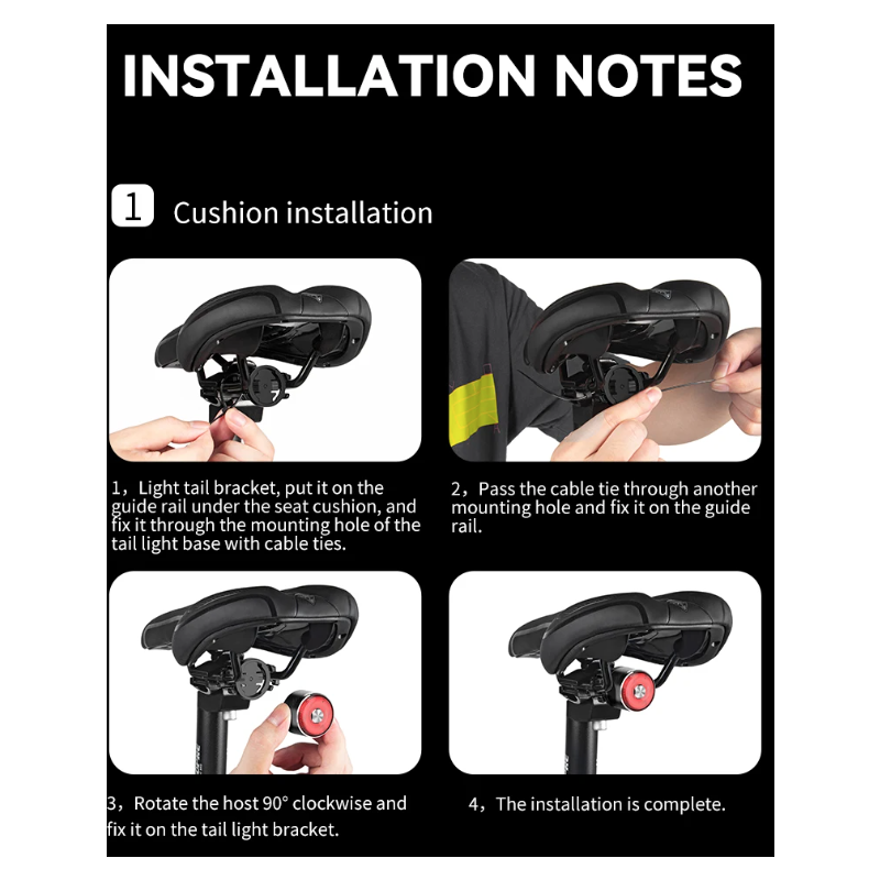 TOWILD TL05 LED cyklistické svetlo s inteligentným snímaním bŕzd USB nabíjanie IPX6 vodotesné pre bezpečnosť