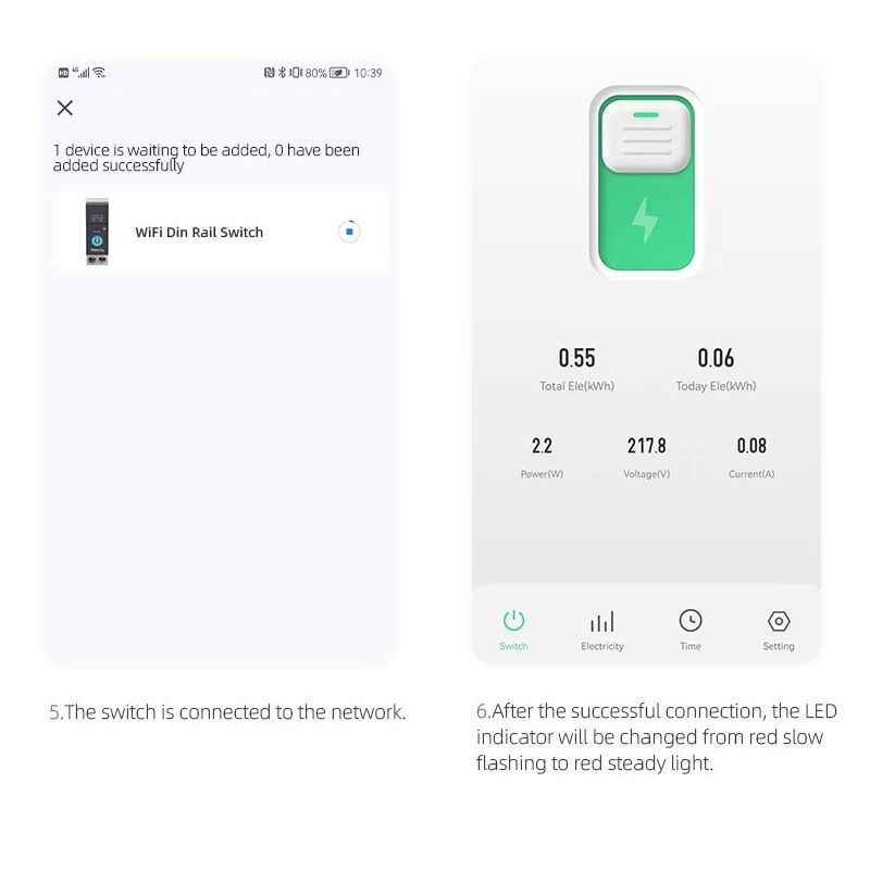 TUYA WiFi Smart Istič TONGOU 63A DIN lišta - Diaľkové ovládanie cez Aplikáciu pre Domov