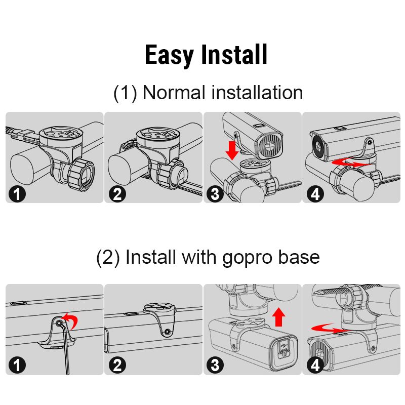 Predné svetlo TOWILD CL1200 1200LM LED USB dobíjacie vodotesné cyklistické príslušenstvo pre nočné jazdenie