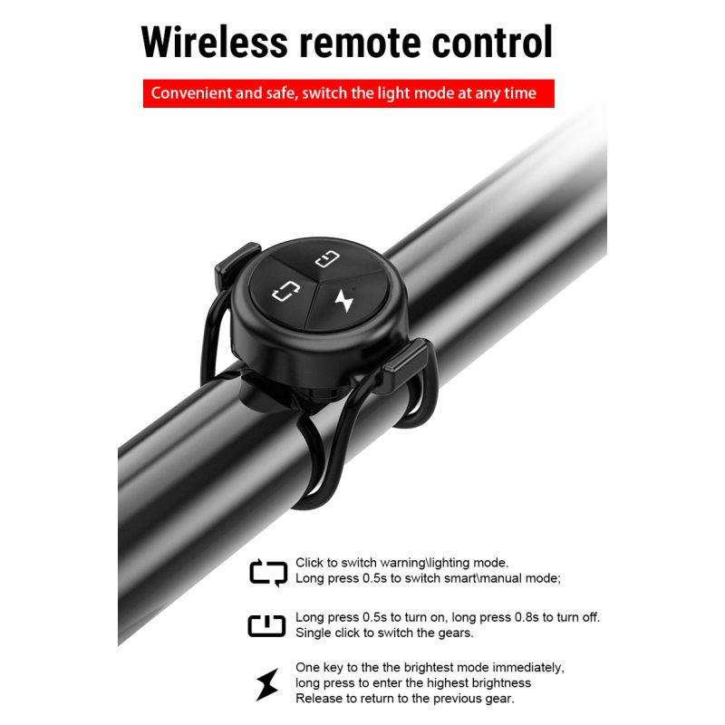 Predné svetlo TOWILD CL1200 1200LM LED USB dobíjacie vodotesné cyklistické príslušenstvo pre nočné jazdenie