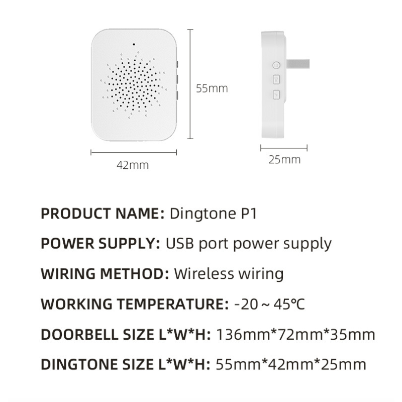 U9 Bezdrôtový Video Zvonček| Solárny HD Domáci Monitor s IP65 | Hlasný Zvonček WiFi pre Bezpečnosť