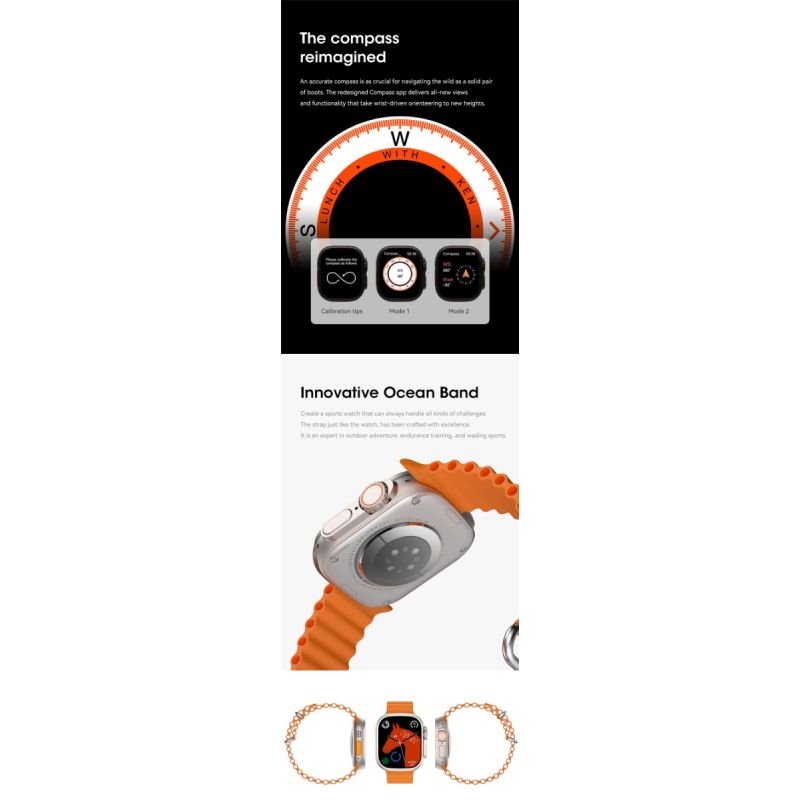 Inteligentné hodinky Ultra 9 49 mm s Bluetooth volaním, NFC, GPS, kompasom, IP68 pre Slovensko