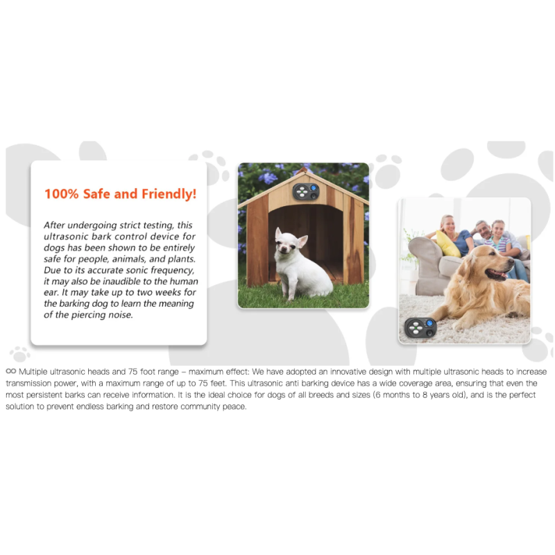 Ultrazvukové zariadenie proti štekaniu | Automatické zastavovanie | Výcvik psov | Minimalizácia hluku