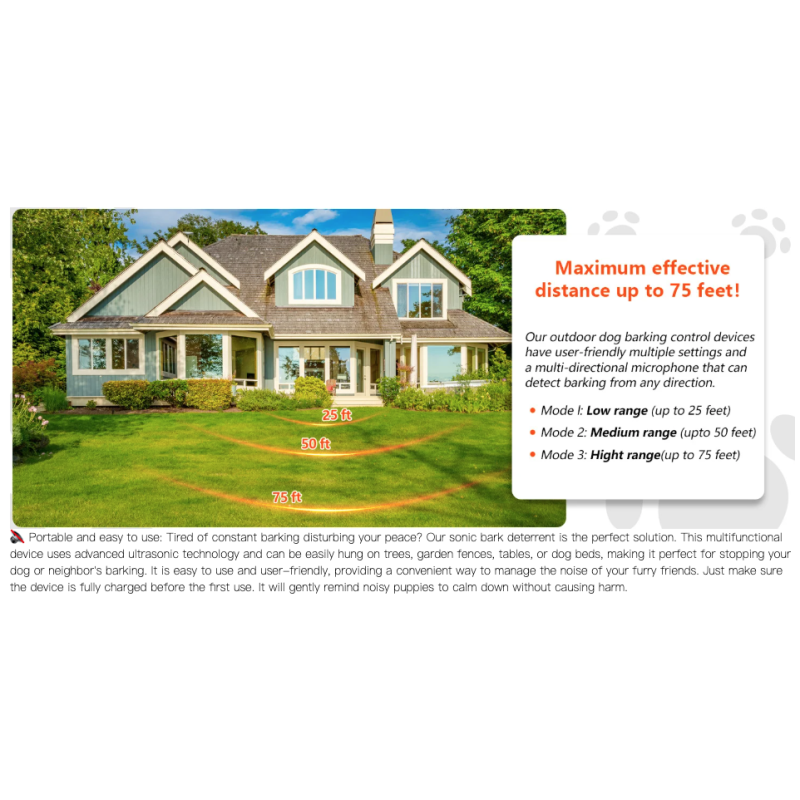 Ultrazvukové zariadenie proti štekaniu | Automatické zastavovanie | Výcvik psov | Minimalizácia hluku