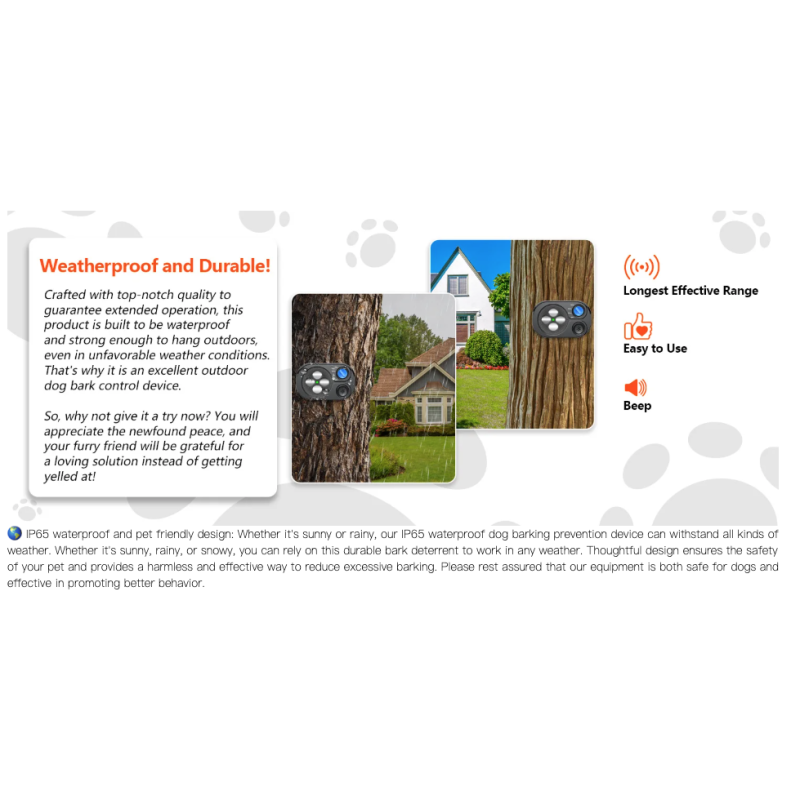 Ultrazvukové zariadenie proti štekaniu | Automatické zastavovanie | Výcvik psov | Minimalizácia hluku