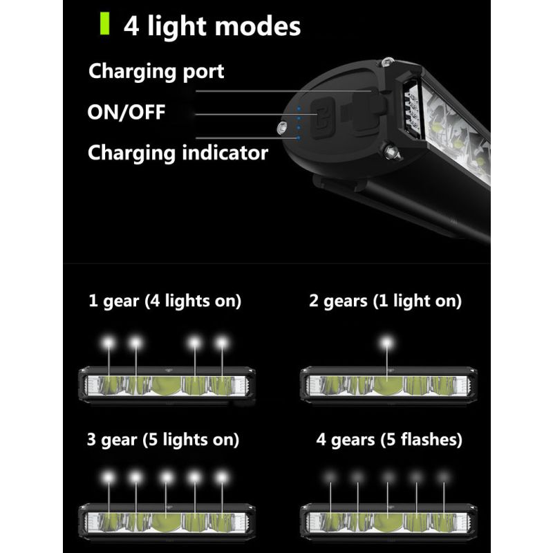 Predné LED svetlo na bicykel 5200 lúmenov USB nabíjanie 8000mAh batéria vodotesné MTB príslušenstvo
