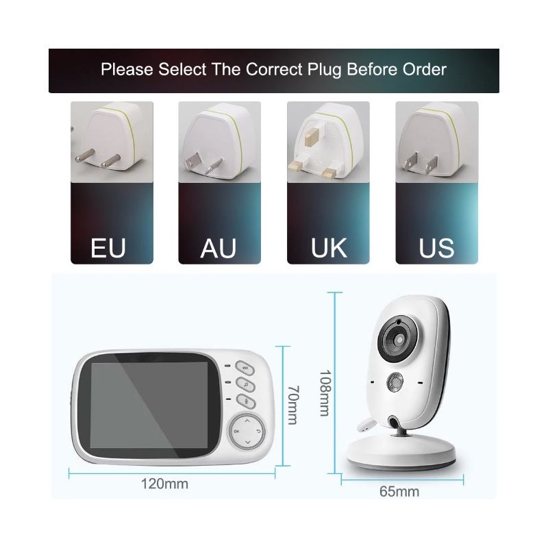 VB603 Video opatrovateľka pre moderné matky 2.4G technológia s obojsmerným zvukom a nočným videním