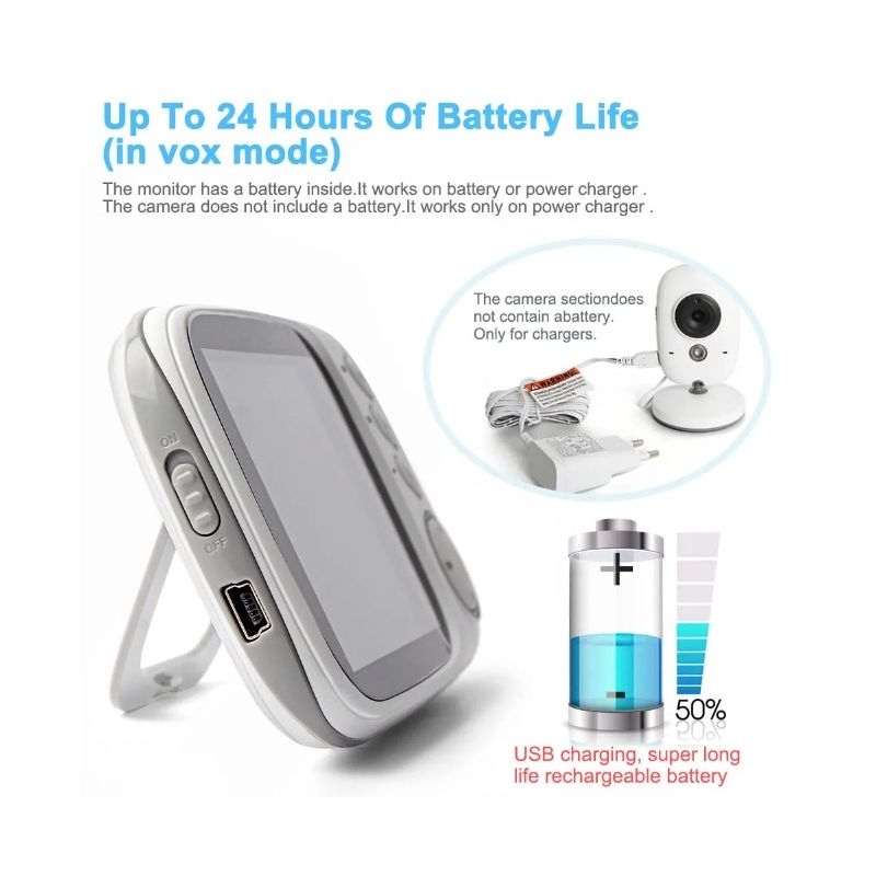 VB603 Video opatrovateľka pre moderné matky 2.4G technológia s obojsmerným zvukom a nočným videním