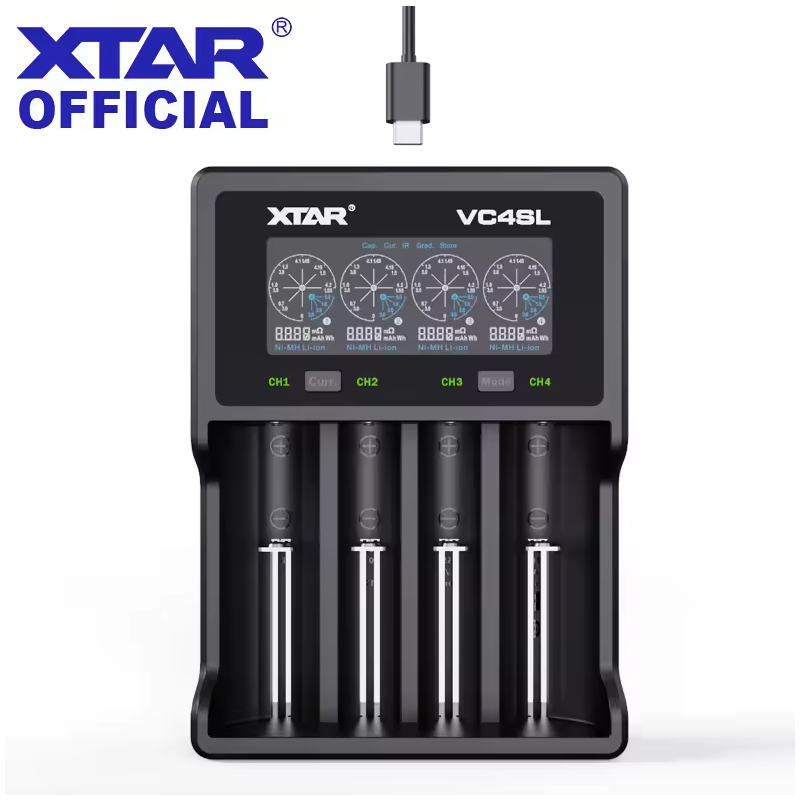 XTAR VC4SL QC3.0 rýchle nabíjanie USB C nabíjačka 18650 21700 všestranná kompatibilita a udržateľnosť