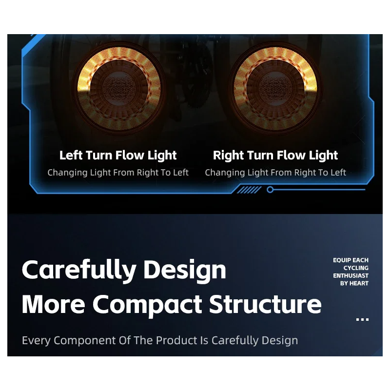 Všestranné zadné svetlo na bicykel farebné blikanie nabíjateľné inteligentné brzdové svetlo s diaľkovým ovládaním