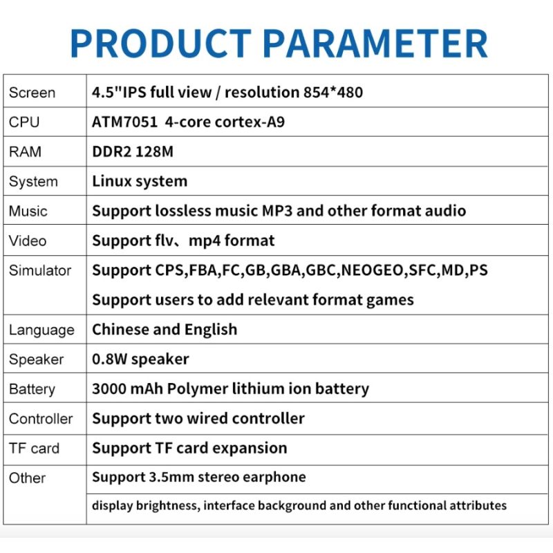 POWKIDDY X39pro prenosná herná konzola 4.3 palcová IPS podpora PS1 klasické hry neobmedzená prenosná zábava