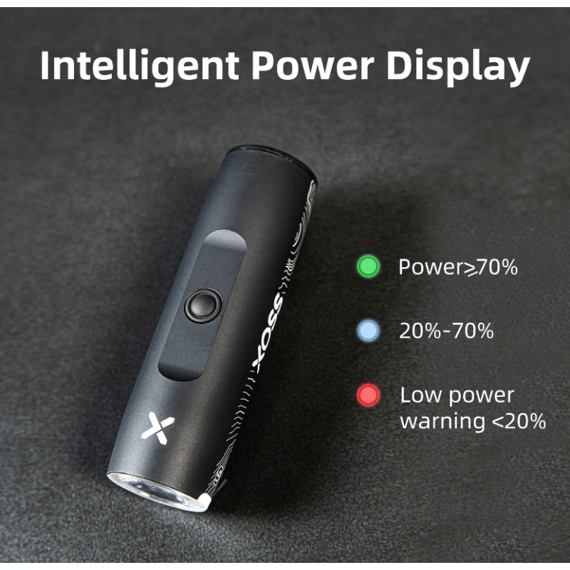 XOSS XL-1200 svetlo na bicykel 1200 lúmenov nabíjanie USB-C vodotesná konštrukcia na bezpečné nočné jazdenie