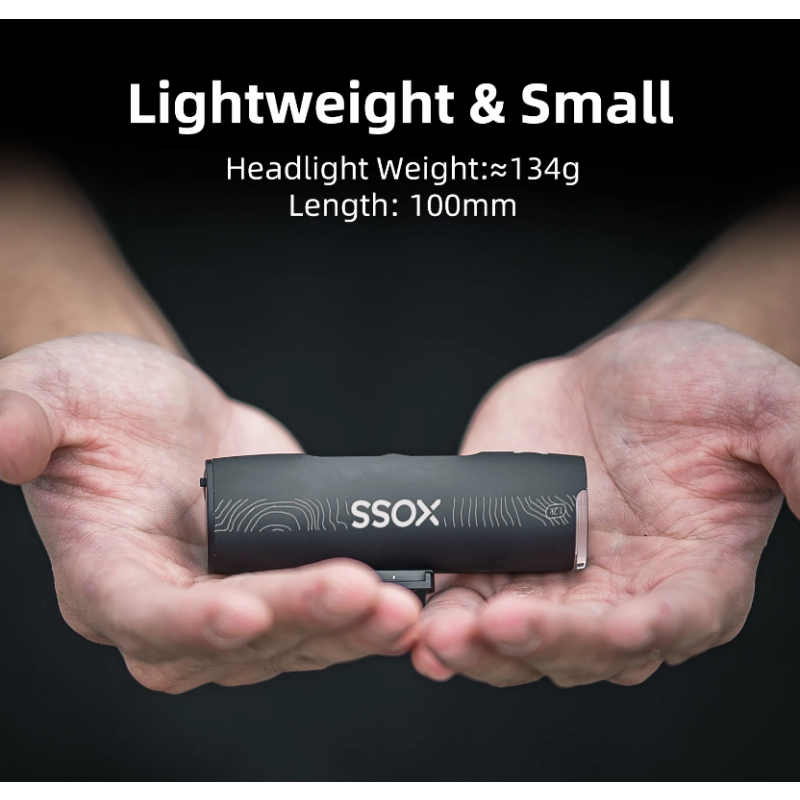 XOSS XL-1200 svetlo na bicykel 1200 lúmenov nabíjanie USB-C vodotesná konštrukcia na bezpečné nočné jazdenie