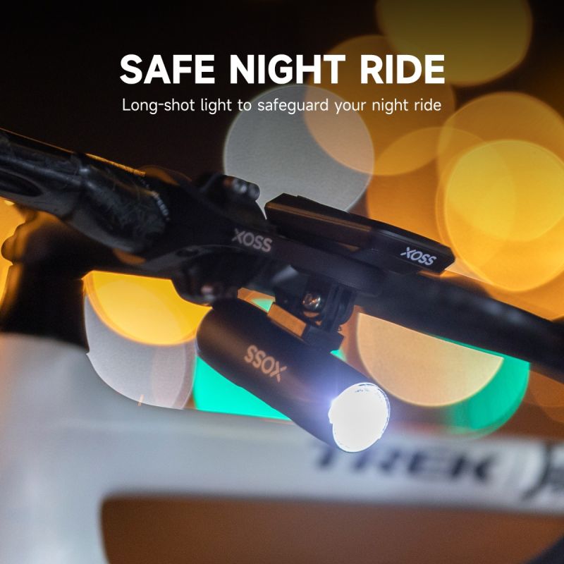 XOSS Bike Light Predné svetlo 800Lm Vodotesné USB nabíjateľné pre nočnú jazdu MTB cyklistické vybavenie
