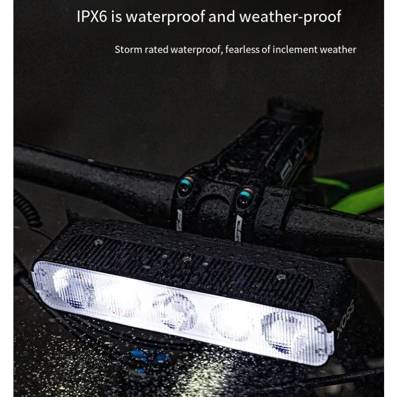 XOSS XL3000 svetlo na bicykel 3000 lúmenov vodotesné 10 režimov káblový spínač TypeC nabíjateľné bezpečnosť