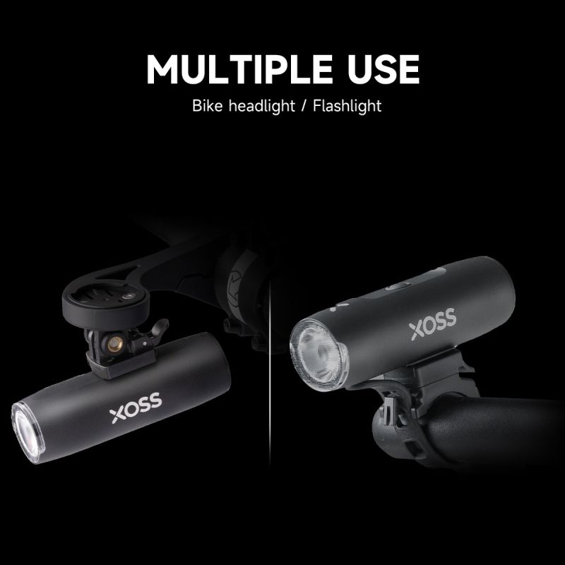 XOSS Bike Light Predné svetlo 800Lm Vodotesné USB nabíjateľné pre nočnú jazdu MTB cyklistické vybavenie